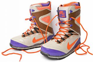Nike Kaiju Snowboard Boots Purple Orange Brown Jordan Men 