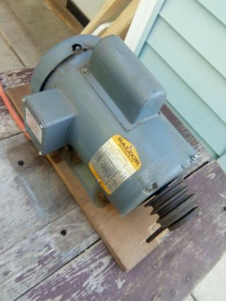 Baldor 2 Hp 3450 Tefc Single Phase Motor From Delta Rockwell Jointer - Rarely