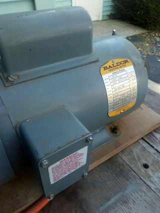 Baldor 2 HP 3450 TEFC Single Phase Motor From Delta Rockwell Jointer - Rarely 3