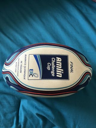 Match Rugby Ball Of The Amlin Challenge Cup Final Biarrritz V Toulon Rare