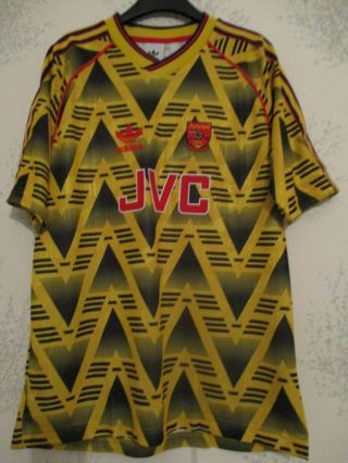 Arsenal 91 - 93 Away Shirt Bruised Banana Adidas Originals Retro Rare Large