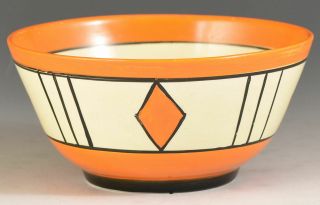 Clarice Cliff A Rare Diamonds Design Bowl C.  1930