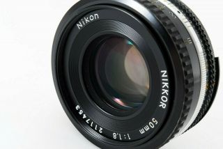 Rare Nikon Ai - s Nikkor 50mm f/1.  8 Pancake Prime MF Lens 2