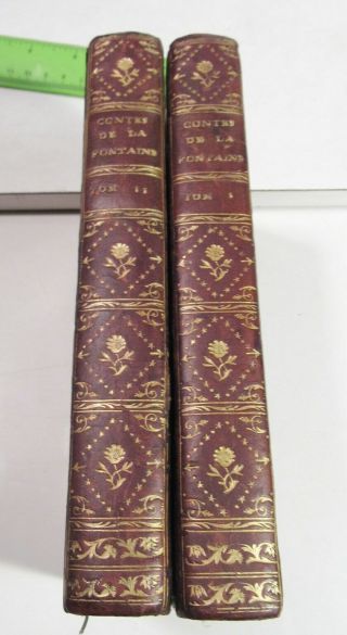 La Fontaine Erotic Fables/1762/rare 1st Ed/42 Eisen Engrvd.  Plts/fine Leather Bnd
