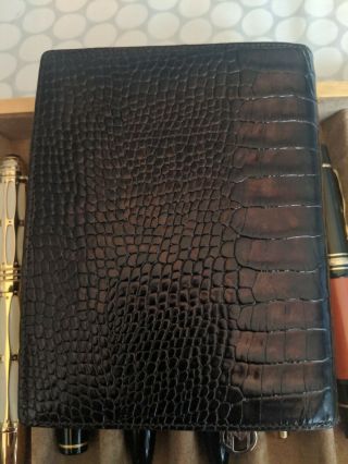 Montblanc Meisterstück Notebook Leather Croc Crocodile Alligator 106663 RARE 2