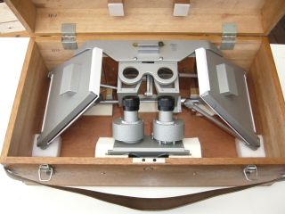 Rare Sokkisha (sokki) 7410 Model Stereoscope Map Viewer In Wooden Box