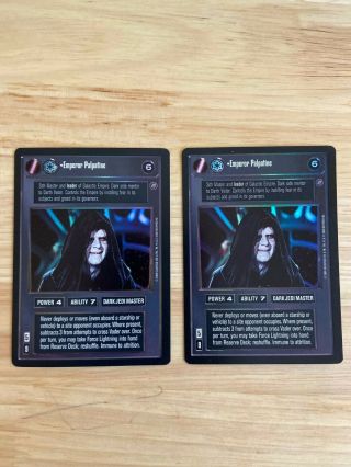 Star Wars Ccg Reflections 2 - Two Urf Ultra Rare Emperor Palpatine Nm