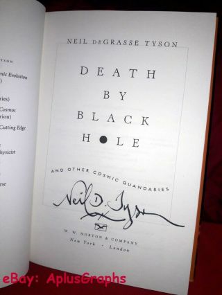 Neil Degrasse Tyson.  Death By Black Hole (rare 1/1) Signed