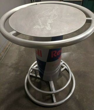 RARE Red Bull Energy Drink Aluminum Indoor / Outdoor Beer Bar Pub High Table 3