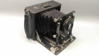 Lily Folding Bellows Camera w/Case,  Rokuoh - Sha (The predecessor of KONICA) Rare 3