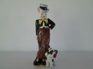 Rare Rosenthal Art Deco China Figurine P93 Boy With Dog Top Hat Walking Stick