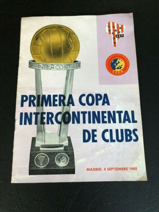 1960 World Club Championship Programme Real Madrid V Penarol.  Amazingly Rare