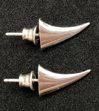 Shaun Leane For Alexander Mcqueen Couture Silver Thorn Earings.  Rare.  Circa 1996